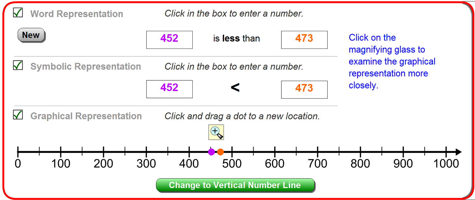 Comparison Tool - Whole Numbers Image